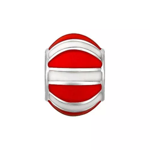 Подвеска c красно-белой эмалью
