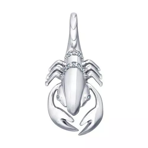 Кулон из серебра «Знак зодиака Рак»