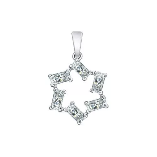 Подвеска «Звездочка» из серебра с фианитами