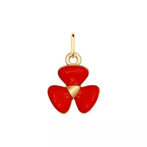 Подвеска из золочёного серебра с эмалью