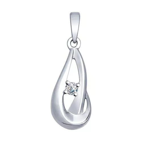 Подвеска из серебра со Swarovski Zirconia