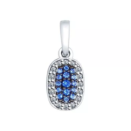 Подвеска из серебра с фианитами