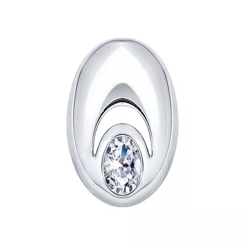 Подвеска из серебра с фианитом