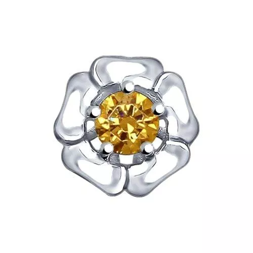 Подвеска из серебра с жёлтым фианитом