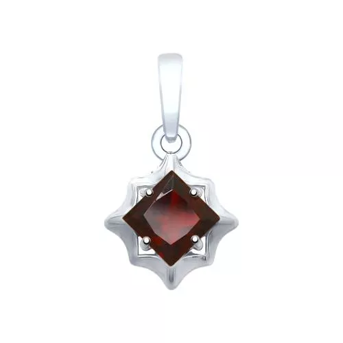Подвеска из серебра с гранатом