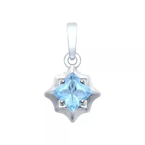 Подвеска из серебра с топазом