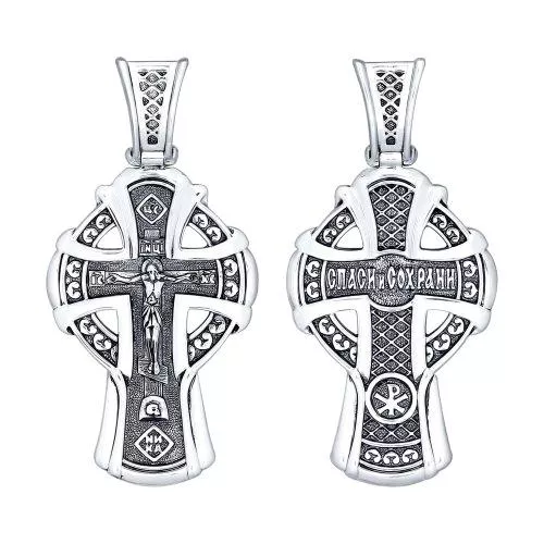 Крест из чернёного серебра