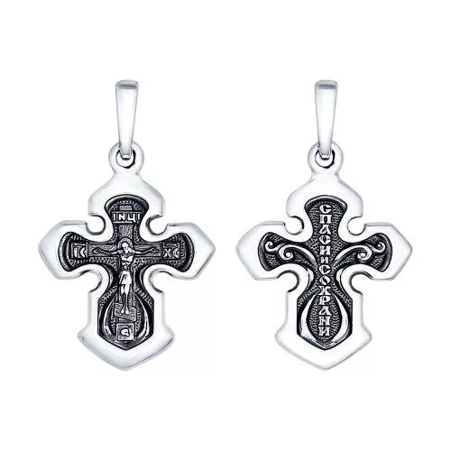 Крест из чернёного серебра