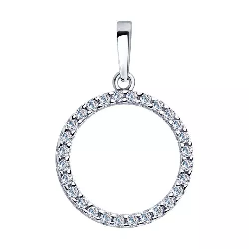 Подвеска из серебра с фианитами