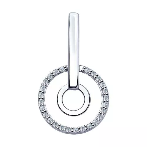 Подвеска из серебра с фианитами