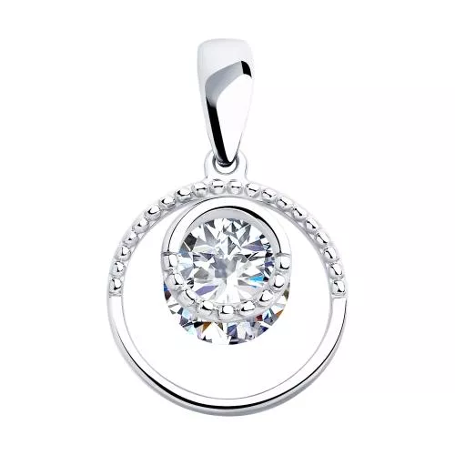 Серьги из серебра с фианитами