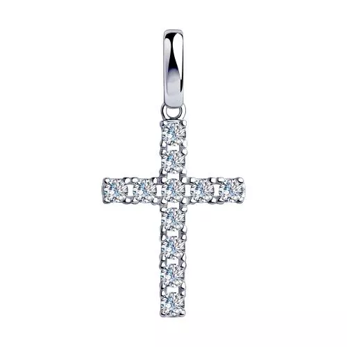 Подвеска из серебра с фианитами