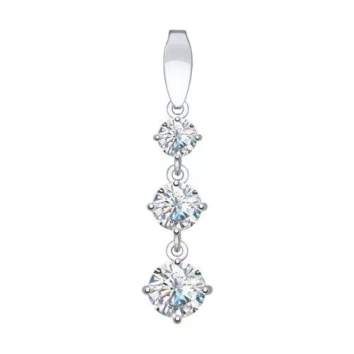 Подвеска из серебра со Swarovski Zirconia