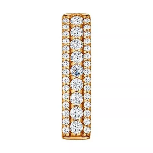 Подвеска из золочёного серебра с фианитами