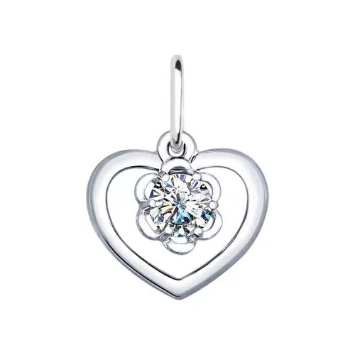 Подвеска из серебра с фианитом