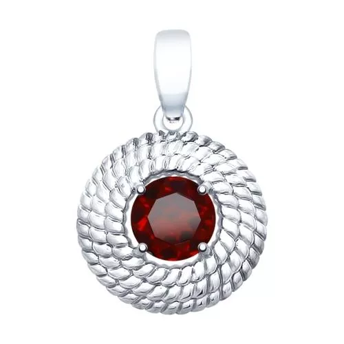 Подвеска из серебра с гранатом