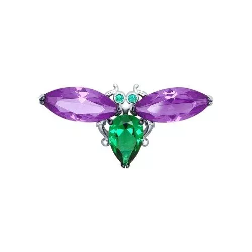 Брошь с ситаллами