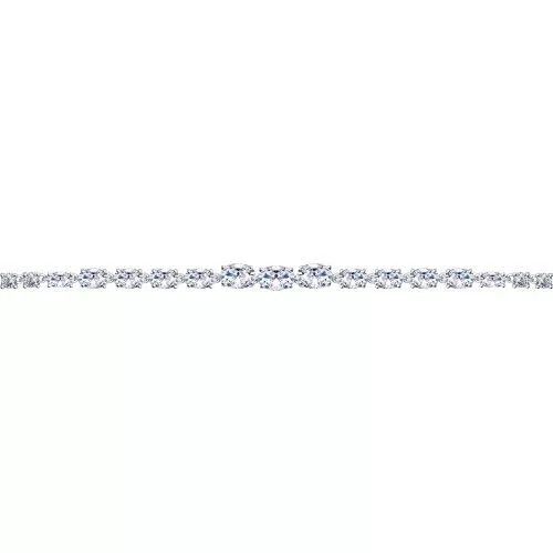 Браслет из серебра с фианитами