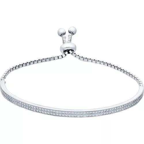 Браслет из серебра с фианитами