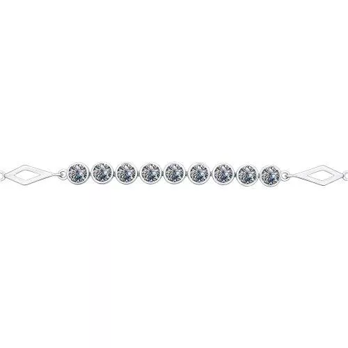 Браслет из серебра с фианитами