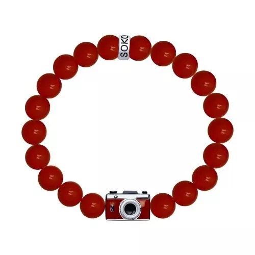 Браслет «Фотокамера» с агатами и эмалью