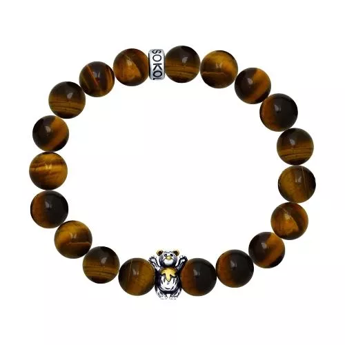 Браслет «Медвежонок» с тигровым глазом