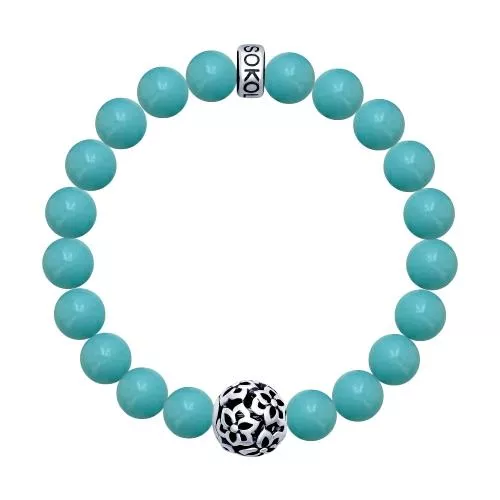 Браслет «Цветок» с амазонитом