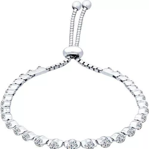 Браслет из серебра с фианитами