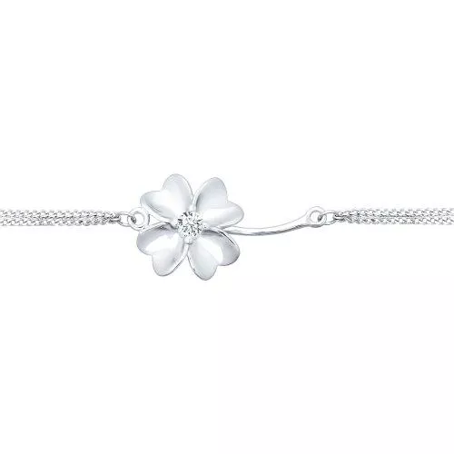 Браслет из серебра с фианитом