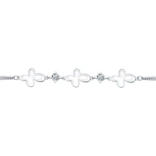 Браслет из серебра с фианитами