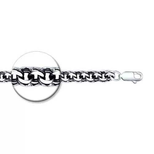 Браслет из серебра с алмазной гранью