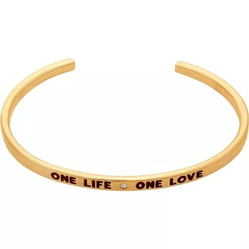 Браслет из золочёного серебра с эмалью и фианитом