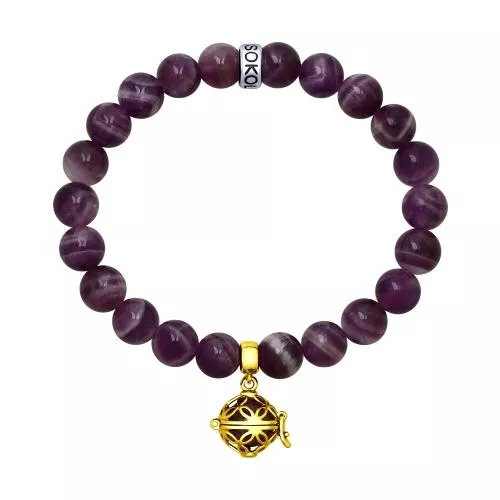 Браслет с аметистами