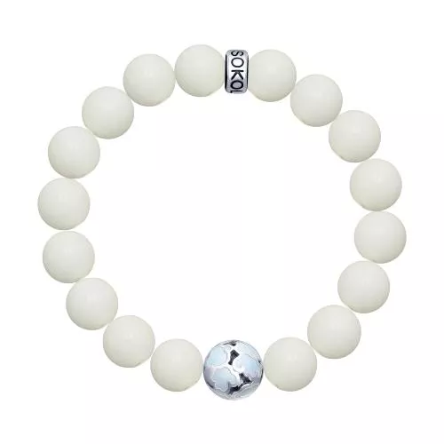 Браслет «Воздух» с жадеитом и эмалью