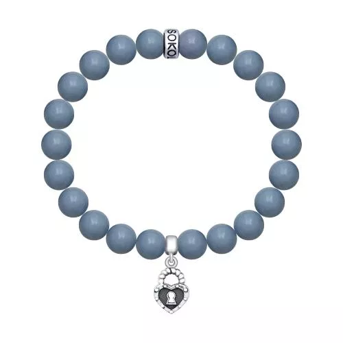 Браслет «Замок» с ангелитом