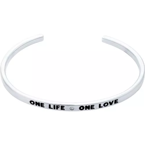 Браслет из серебра с эмалью и фианитом