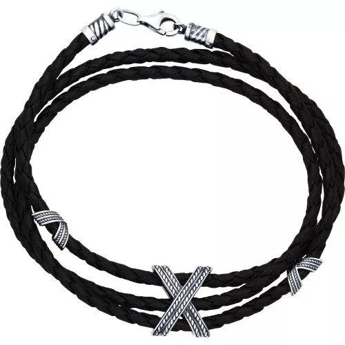 Браслет из чернёного серебра