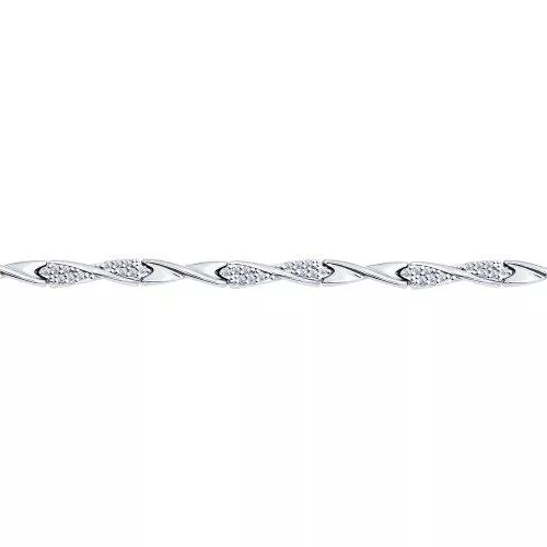 Браслет из серебра с фианитами