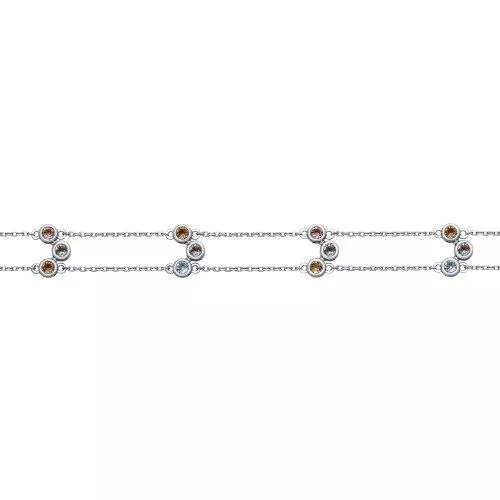 Серебряный браслет с кристаллами Swarovski