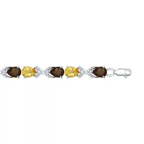 Браслет из серебра с миксом камней