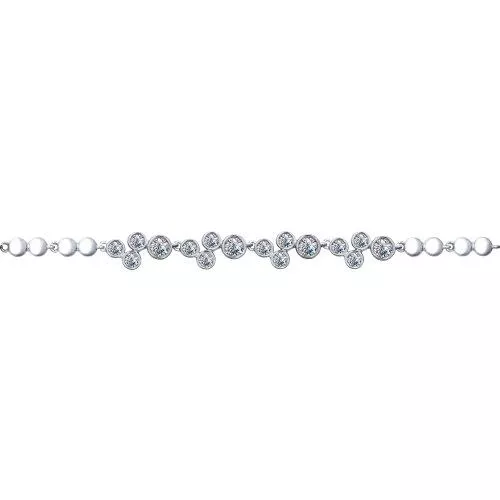 Браслет из серебра с фианитами