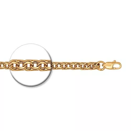 Браслет из золочёного серебра с алмазной гранью