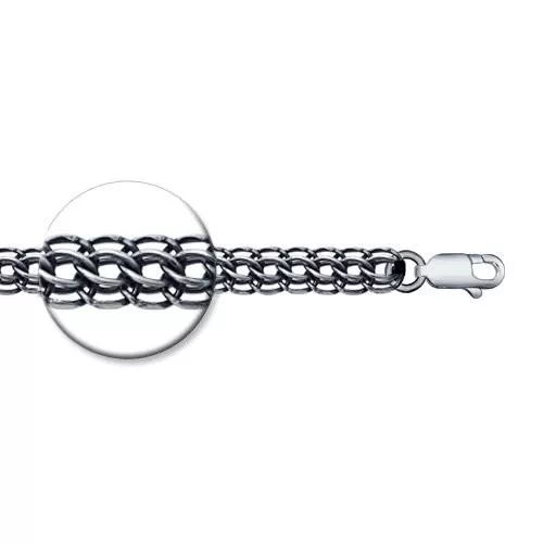 Браслет из чернёного серебра