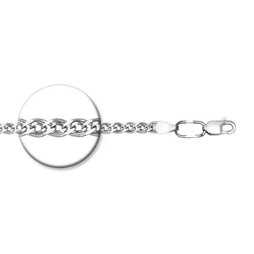 Браслет из родированного серебра