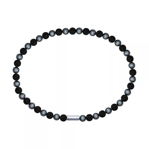 Браслет с вулканической лавой