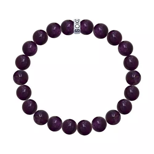 Браслет с натуральными аместистами