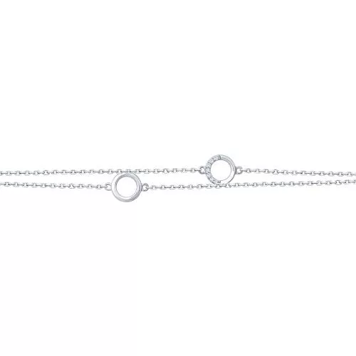 Браслет из серебра с фианитами