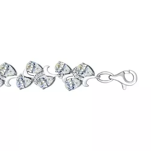 Браслет из серебра с фианитами