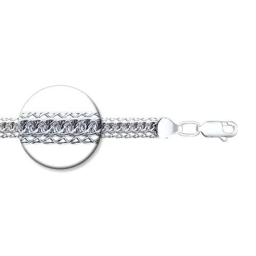 Браслет из серебра с алмазной гранью