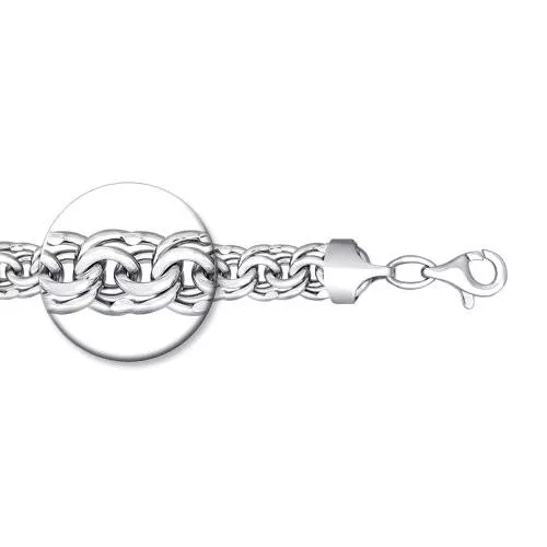 Браслет из серебра с алмазной гранью